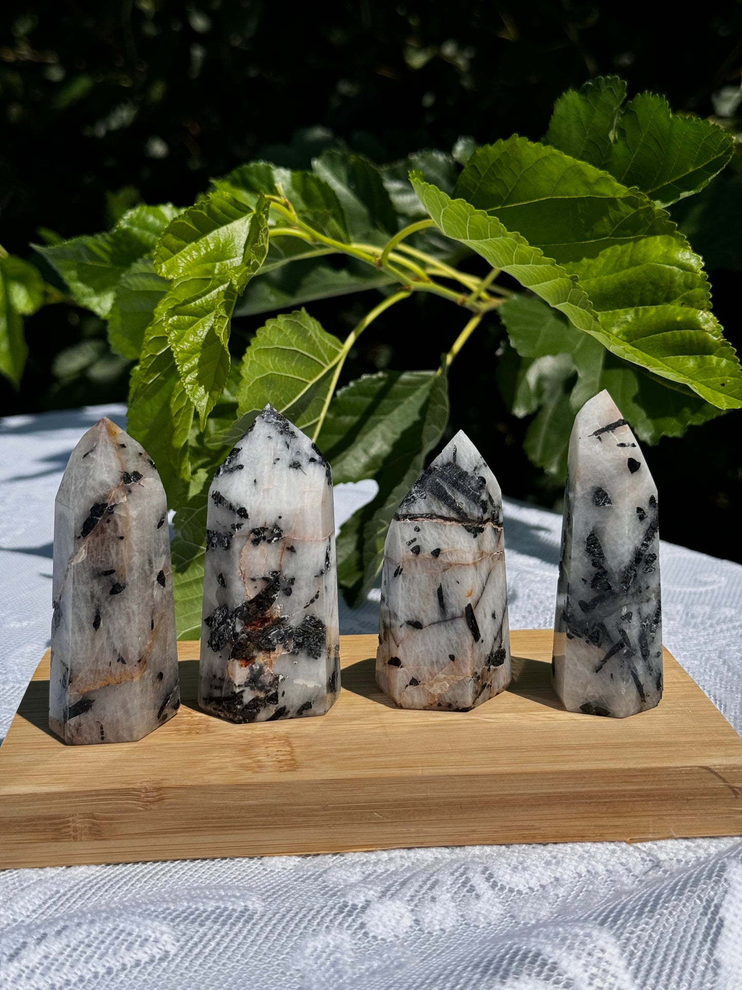 Black Tourmaline In Quartz Tower