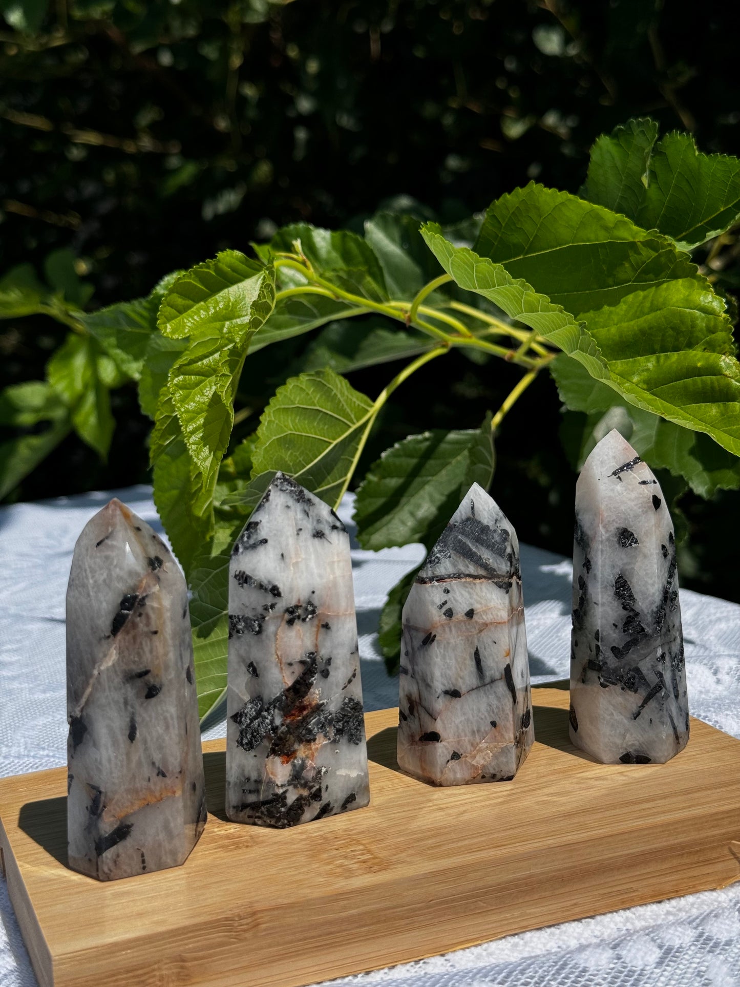 Black Tourmaline In Quartz Tower