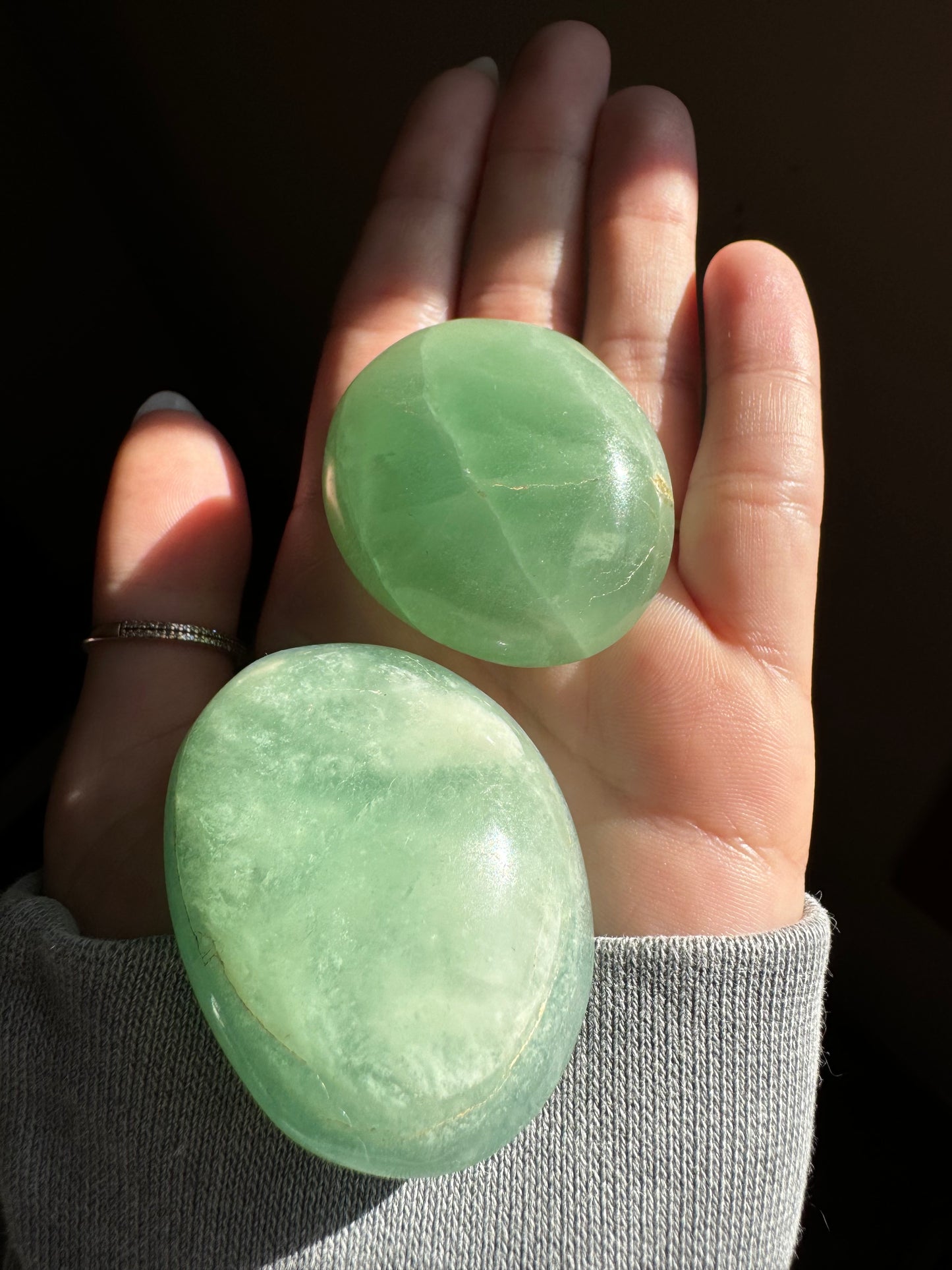Fluorite Palm Stone
